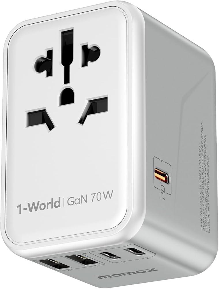 MOMAX 1-World AC Travel Adapter